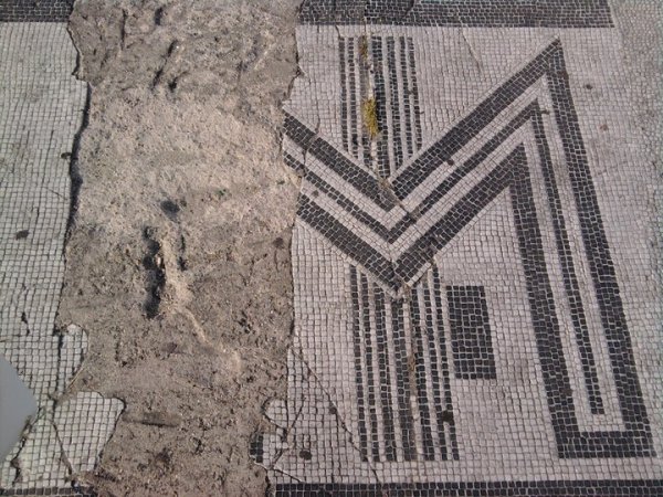 Mosaicos fascistas. Estadio olimpico. Roma.Foto R.Puig.