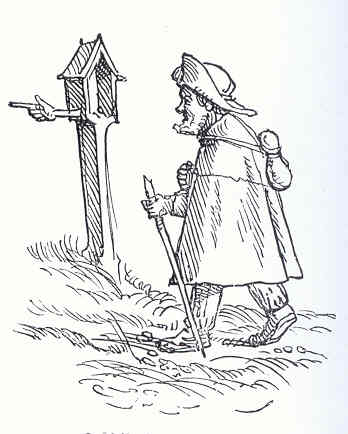 Viñeta de Holbein.La locura de los peregrinos.El Elogio de la Locura de Erasmo