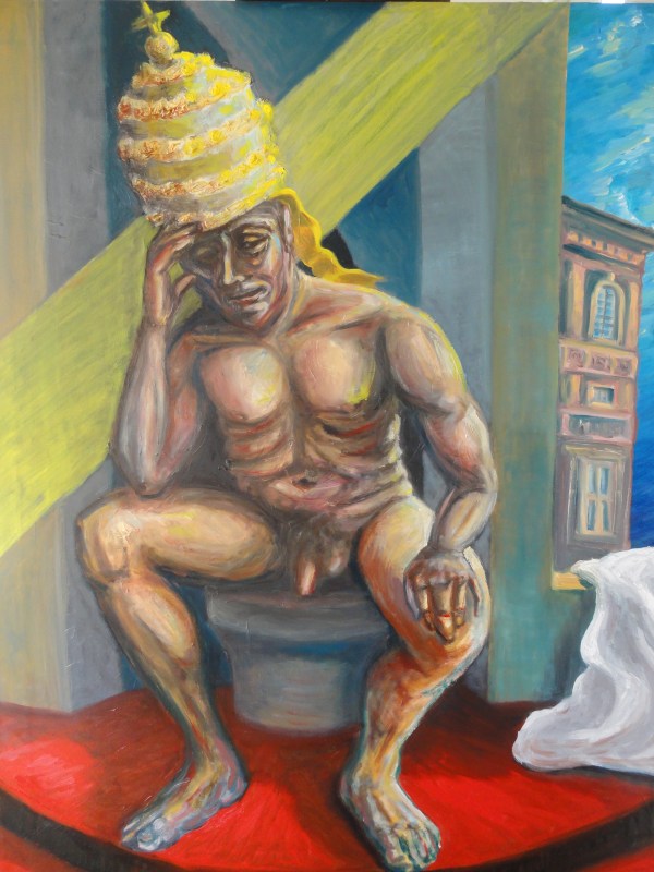 Perplexus pontifex.Acrilico y oleo.R.Puig