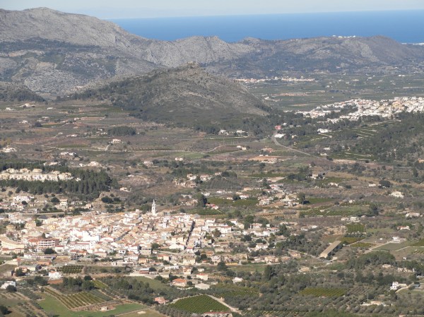 Parcent desde el Col de Rates.Foto R.Puig.