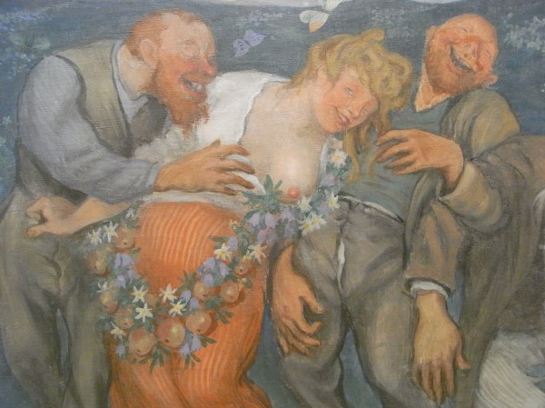 Ivar Arosenius. "Borrachera".1906.Detalle. Museo de Bellas Artes de Gotemburgo. Foto R.Puig