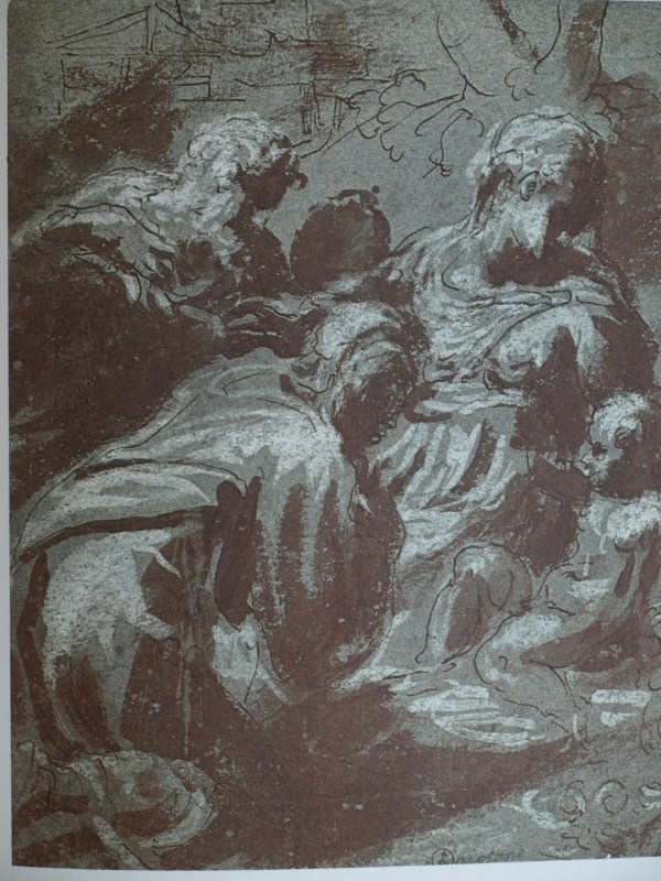 Andrea Schiavone. Adoracion de los Magos. ca 1560.Biblioteca Real de Turin.