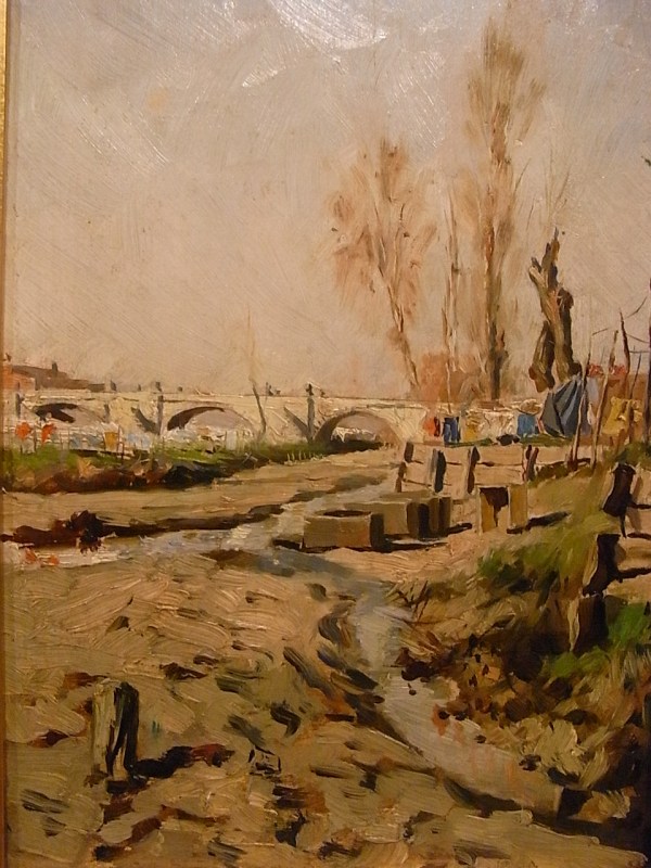 Jose Vila Cinca. El rio Manzanares 1882.Museo Arte Sabadell.Foto R.Puig