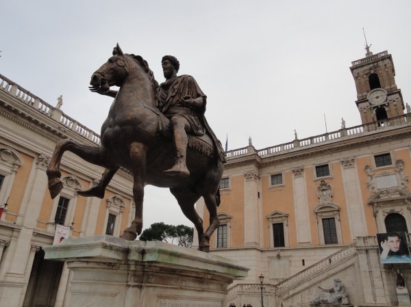 Marco Aurelio en la plaza del Campidoglio.Foto R.Puig