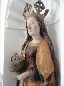 Santa Dorotea. Talla gotica alemana. Perfil.s.XVI.Millesgården.Foto R.Puig