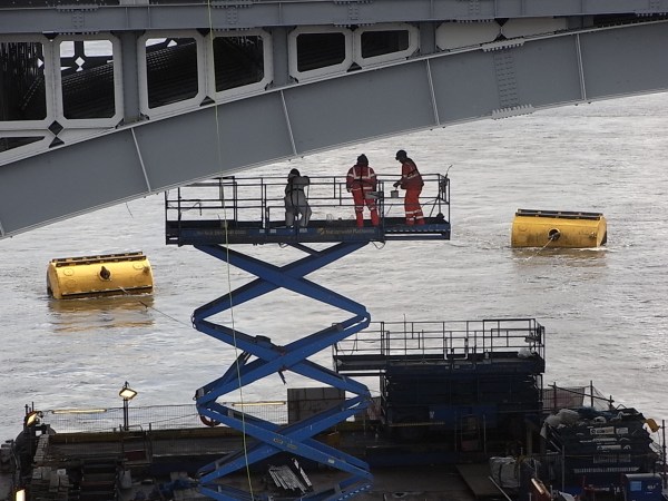 Blackfriars Bridge en obras. Londres. Foto R.Puig.