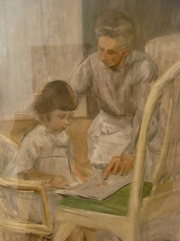 Max Liebermann. La nieta del artista con su niñera. 1919.Museo Leicester. Foto R.Puig