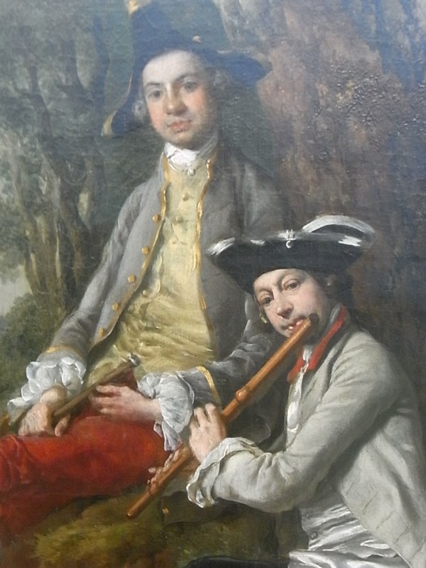 Thomas Gainsborough. Detalle de tres caballeros en un paisaje.Tate Britain.Foto R.Puig