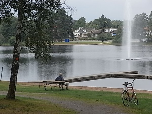 Descanso en el camping de Nybro. Foto R.Puig.