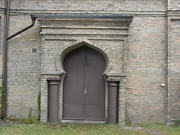 Puerta de la capilla. Cementerio judio. Gotemburgo. Foto R.Puig.