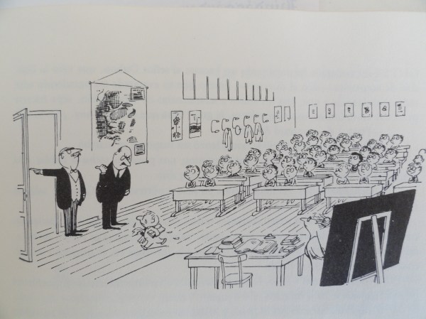 Alcestes expulsado de la clase. Goscinny y Sempé. Los recreos del pequeño Nicolás. Ed. Alfaguara 1979