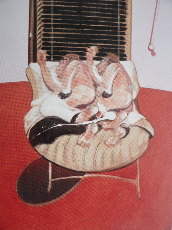 Francis Bacon. Dos figuras en la cama con asistentes. Triptico. 1968.Panel central. Coleccion particular.