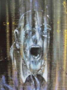 Francis Bacon. Estudio de Inocencio X segun Velazquez. Detalle. 1953. Des Moines Art Center.