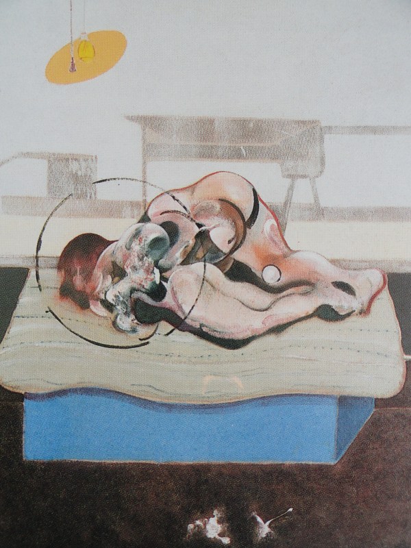 Francis Bacon. Tres figuras en la cama. Tríptico 1972. Panel central Colección particular.