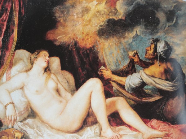 Dánae recibe la lluvia de oro. Tiziano. Museo del Prado.