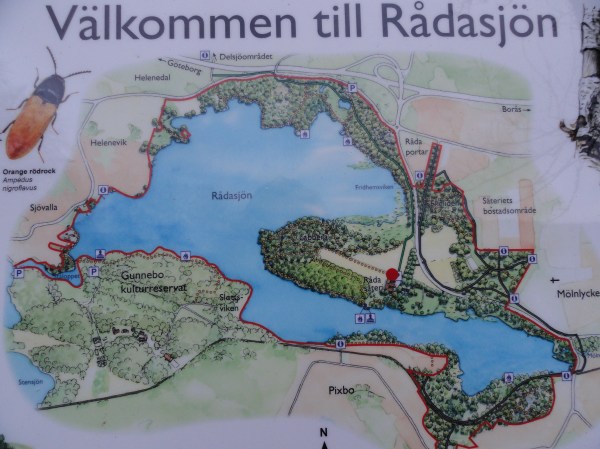 Råda Säteri.Plano de la zona protegida por Natura 2000