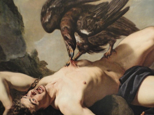 El aguila y Prometeo. Theodoor Rombouts. Detalle.Museos Reales de Bellas Artes. Bruselas.
