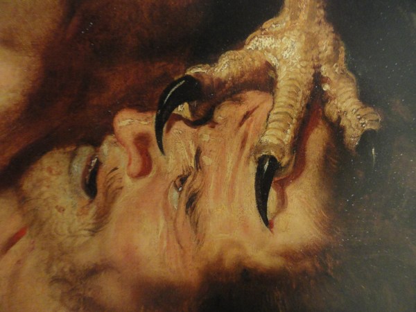 Prometeo bajo las garras del águila. Rubens y Frans Snyders. Detalle. Museo de Filadelfia.