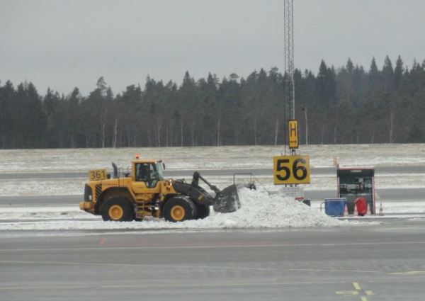 Asi estaba el aeropuerto de Gotemburgo el 14 de enero del 2014.Foto R.Puig