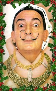 Postal navideña de Dali para Hoestrch Iberica