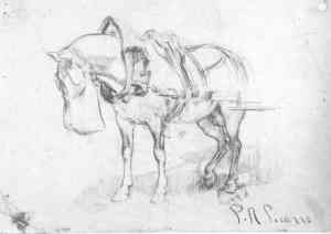 Picasso. Caballo enjaezado. Barcelona circa 1898. Museo Picasso de Barcelona.