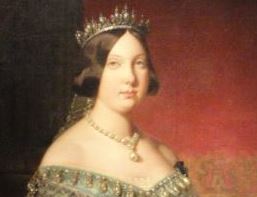 Isabel II por Federico de Madrazo. Detalle.Museo Romántico.  Madrid.  Foto R.Puig