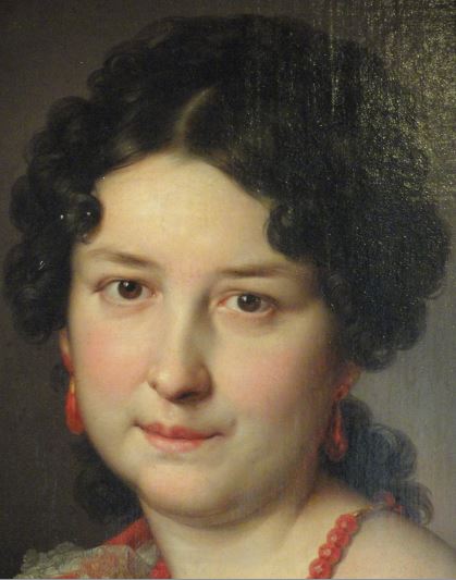 Señora de Vargas Machuca. Vicente López. 1840. Detalle. Museo Romántico.  Madrid.  Foto R.Puig