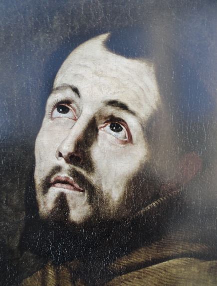 San Francisco de Asís. Ribera. Detalle.Coleccion Masaveu