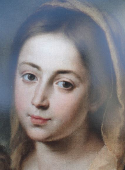Virgen con el Niño. Murillo. Detalle. Coleccion Masaveu