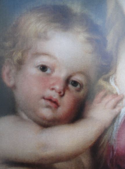 Virgen con el Niño. Murillo. Detalle. Coleccion Masaveu