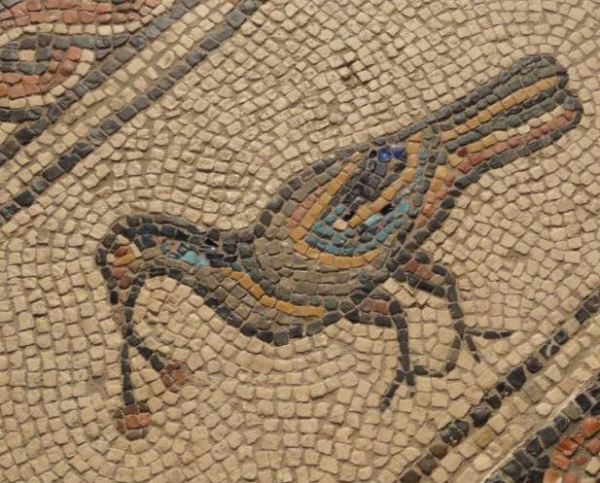 Mosaico de Medusa y las estaciones. IV. Detalle. Museo Arqueológico Nacional. Madrid. Época hispanoromana. Foto R.Puig