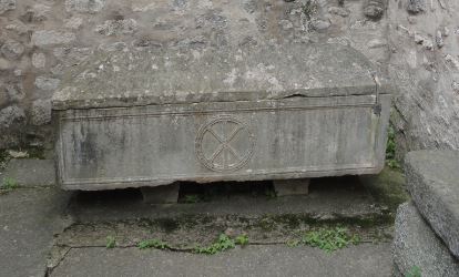 Sarcófago del siglo V en la abadía de Santa María en Arles sur Tech. Foto R.Puig