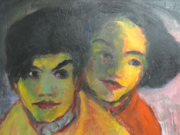 Dos personas. Óleo. Detalle. 1945. Emil Nolde.