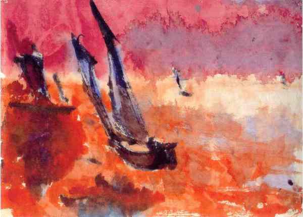 Emil Nolde. Junco. Acuarela. China 1913