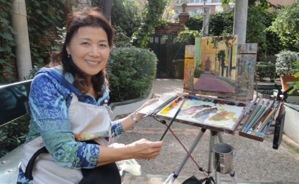 Venirse de Hawai para pintar en España. Foto R.Puig