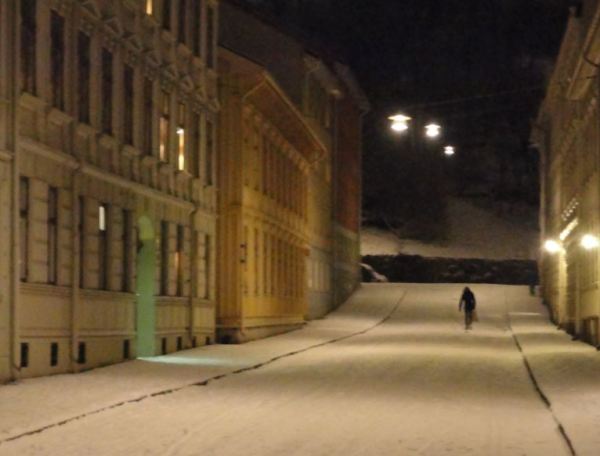 Nieve en el barrio de Haga.  Foto  R.Puig