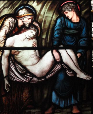 Birmingham. Detalle de la vidriera de Burne Jones y William Morries en la iglesia de Saint Martin. Foto R.Puig
