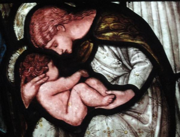 Birmingham. Detalle de la vidriera de Burne-Jones y William Morris en la iglesia de Saint Martin. Foto R.Puig