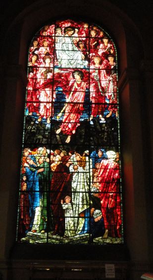 Birmingham. Detalle de vidriera de Edward Burne Jones en la catedral. Foto R.Puig
