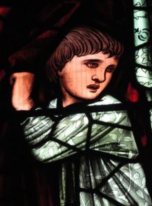 Birmingham. Detalle de vidriera de Edward Burne Jones en la catedral. Foto R.Puig