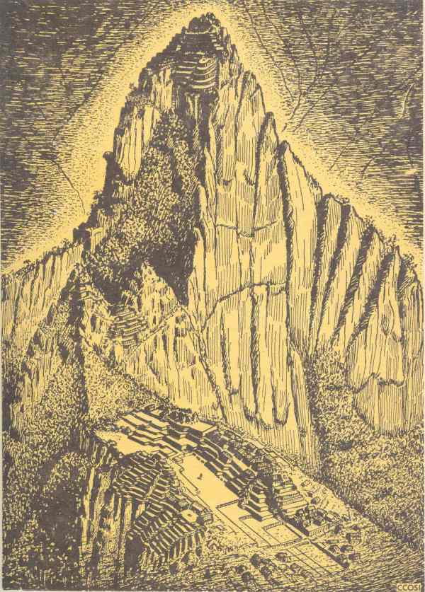 Machu Picchu. Dibujo de  Luis Ccosi Salas