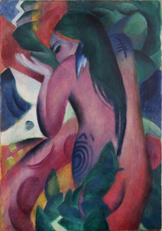 Franz Marc. Red woman. 1912. Museo de Leicester.
