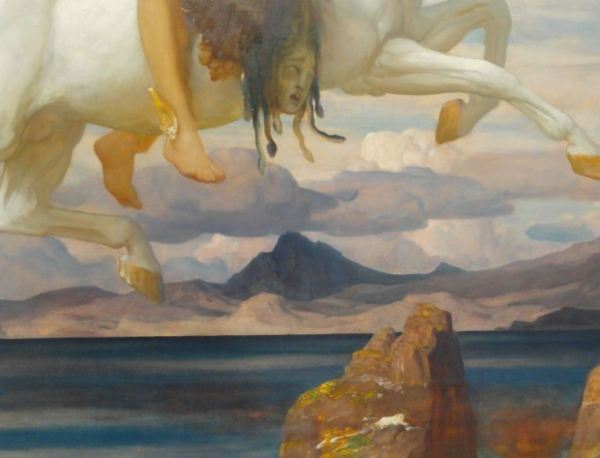 Frederick Leighton. Detalle de Perseo y Pegaso. 1896. Museo de Leicester. Foto R.Puig