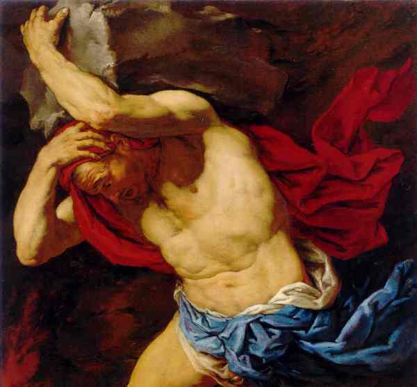 Sisifo. Antonio Zanchi. 1660 a 65. Mauritshuis. La Haya