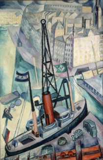 La grúa. Isaac Grünewald.1915