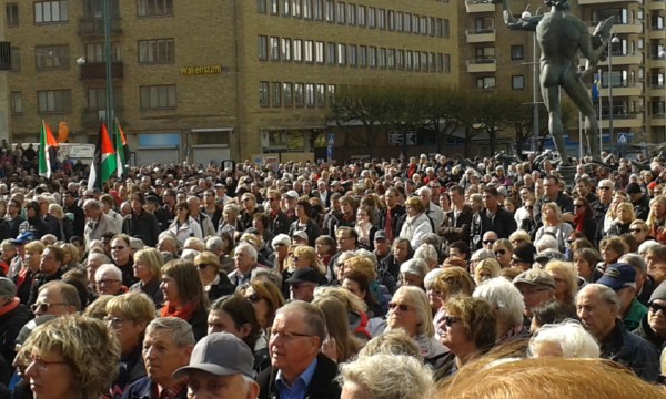 El mitin del Primero de Mayo en Gotemburgo. Foto R.Puig