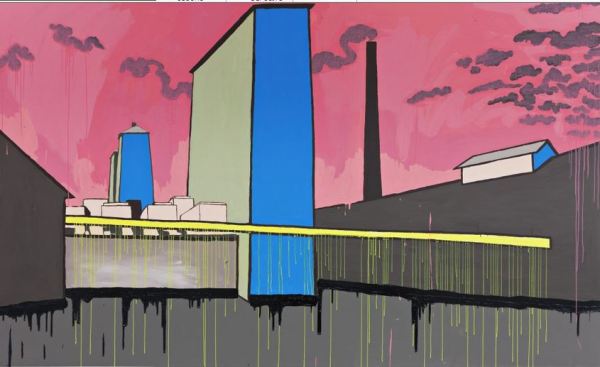 Johan Zetterquist. Study for a monument. Acrilico y oleo. 320 x 200 cm. Galería Andréhn-Schiptjenko 2011