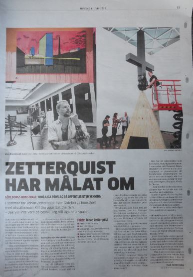 Página del diario local de Gotemburgo sobre la exposición Zetterquist. Foto R.Puig