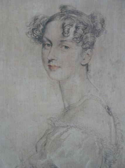 Retrato de la princesa Daria Lieven. Lápiz, sanguina y creta sobre tela preparada. Thomas Lawrence. Entre 1812 y 1823. Hermitage.