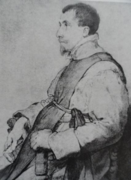 Retrato de un clérigo español ca. 1628. Gouache y tiza negra. Rubens. Hermitage.